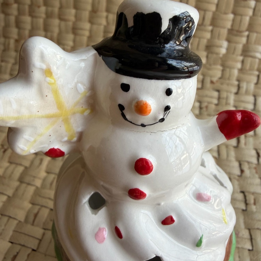 Festive Snowman Cupcake Nightlight